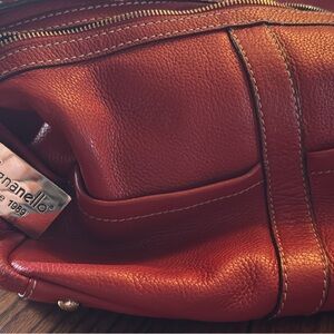 B. Makowsky Red Leather Handbag